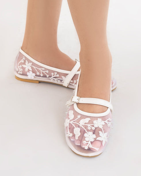 ILSA Embroidered Ballet Pumps
